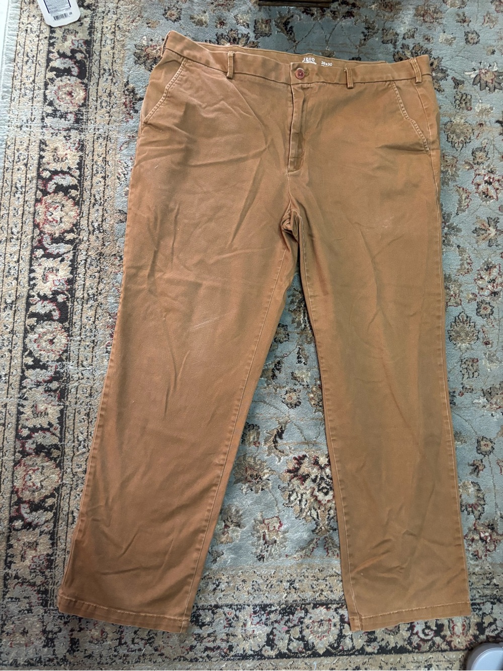 Izod Saltwater Men's Stretch Chinos in Tan Brown